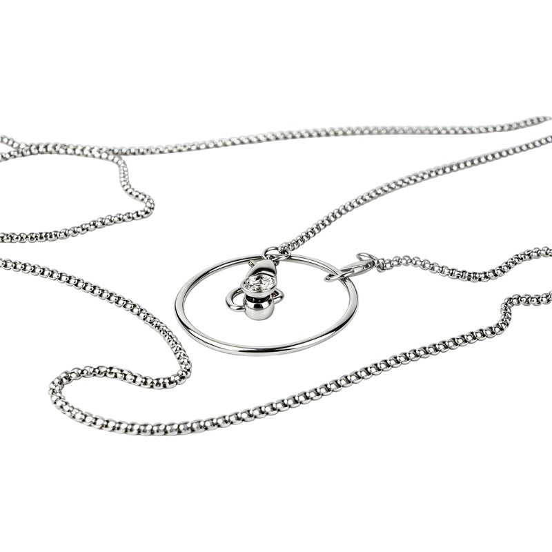 Stainless Steel Chastity Lock with Traction Chain Set