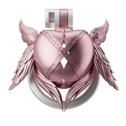 Herzförmiger Keuschheitskäfig mit sechs Flügeln in Engelform