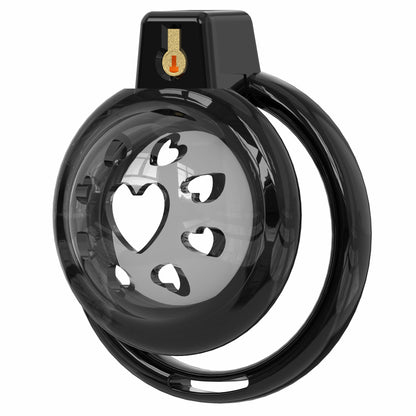 Short Soft Chastity Cage – Heart Vent Design, TPE/Silicone, Multi-Shaped