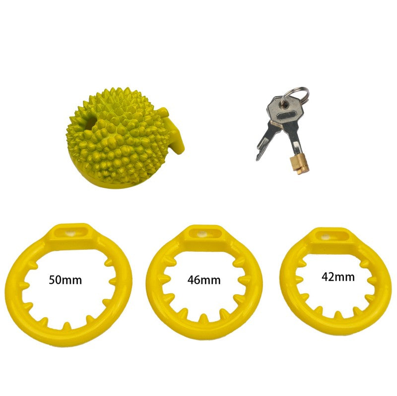 Durian Chastity Cage – Smooth or Spiked Base Ring
