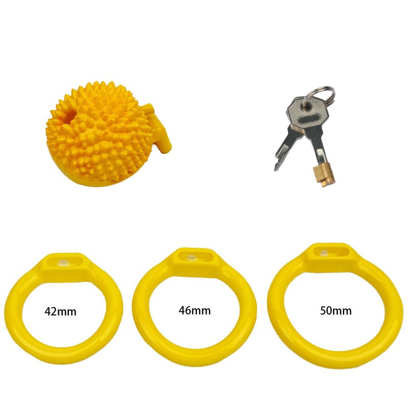 Durian Chastity Cage – Smooth or Spiked Base Ring