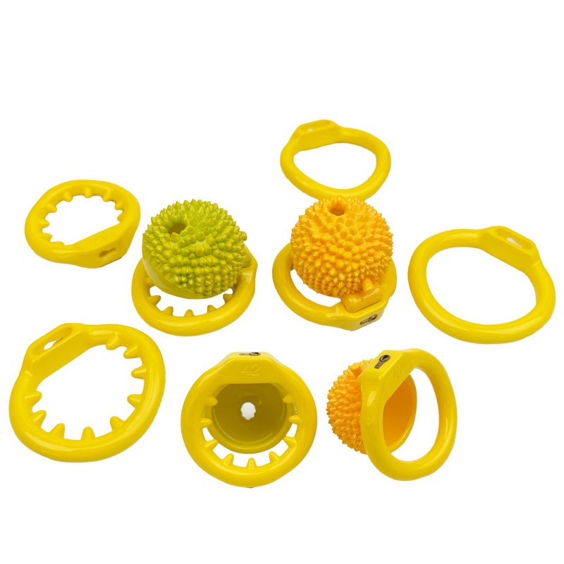 Durian Chastity Cage – Smooth or Spiked Base Ring