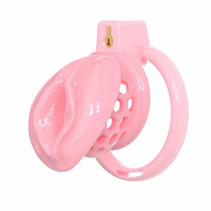 Jaula de castidad de silicona suave – Diseño inspirado en el clítoris | Anillos semitransparentes y flexibles 