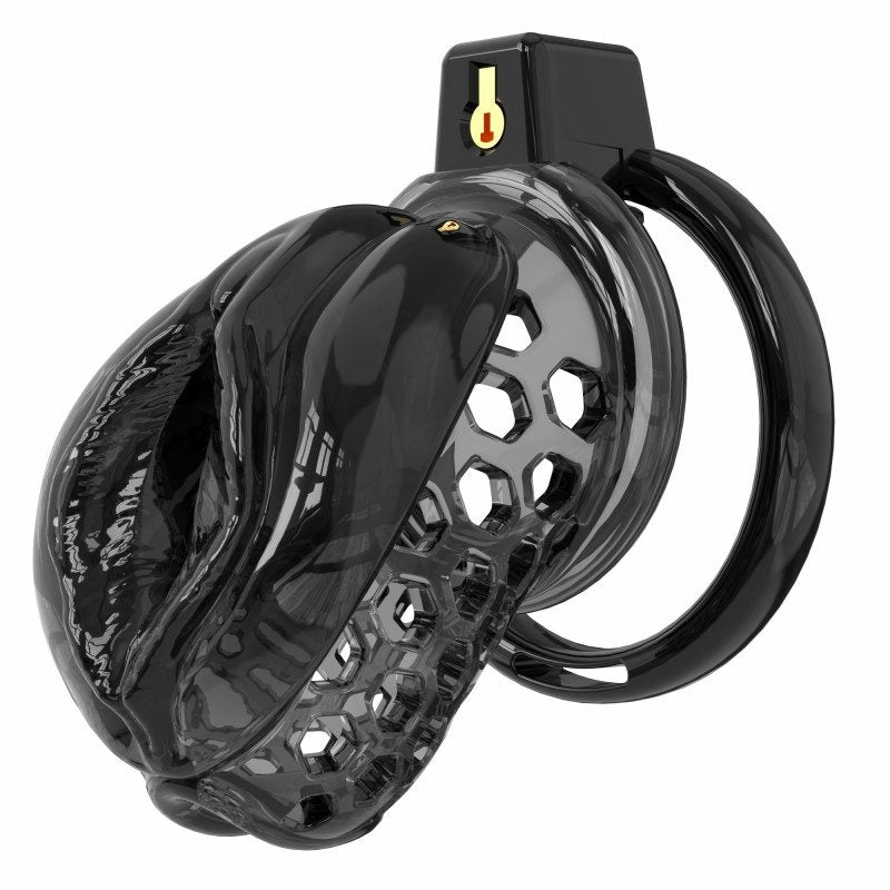 Jaula de castidad de silicona suave – Diseño inspirado en el clítoris | Anillos semitransparentes y flexibles 