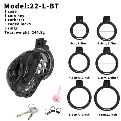 Jaula de castidad de silicona suave – Diseño inspirado en el clítoris | Anillos semitransparentes y flexibles 