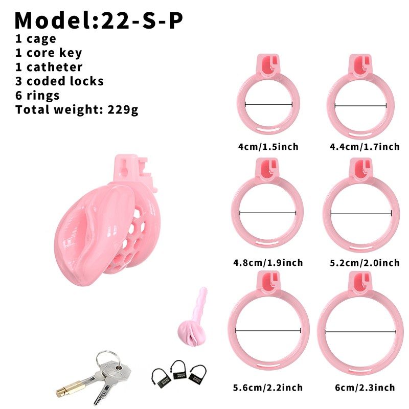 Jaula de castidad de silicona suave – Diseño inspirado en el clítoris | Anillos semitransparentes y flexibles 