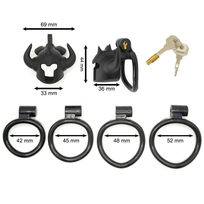 Minotaur Guard Horned Bull Armor Resin Chastity Cage – Taurus-Inspired Lightweight, Durable Male Chastity Device