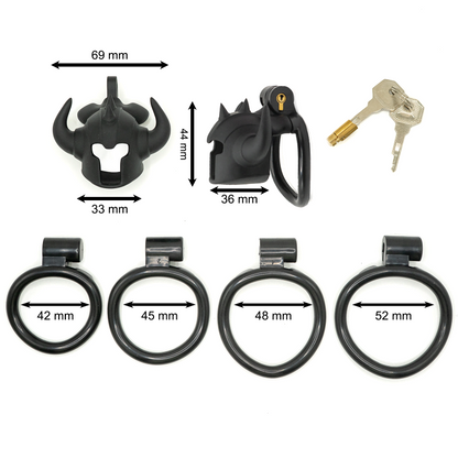 Minotaur Guard Horned Bull Armor Resin Chastity Cage – Taurus-Inspired Lightweight, Durable Male Chastity Device