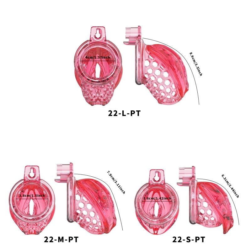 Jaula de castidad de silicona suave – Diseño inspirado en el clítoris | Anillos semitransparentes y flexibles 