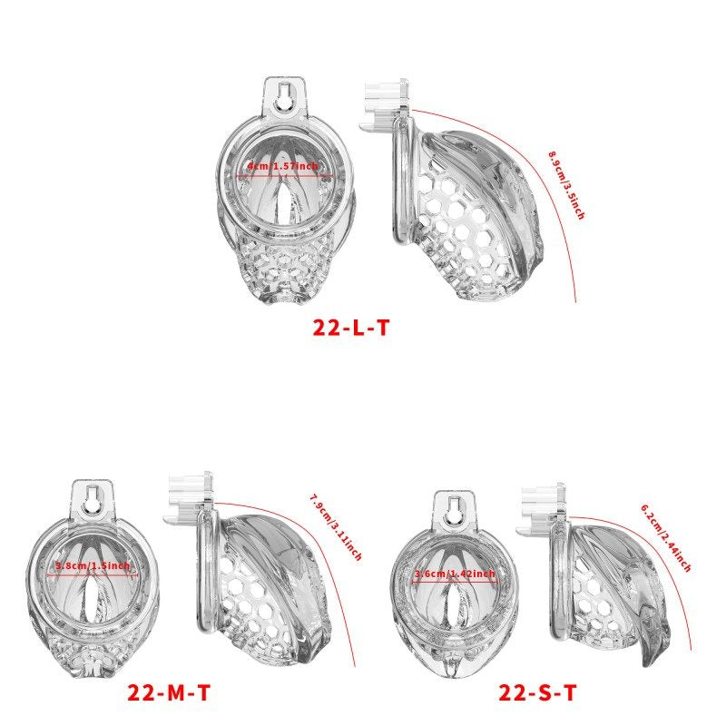 Jaula de castidad de silicona suave – Diseño inspirado en el clítoris | Anillos semitransparentes y flexibles 