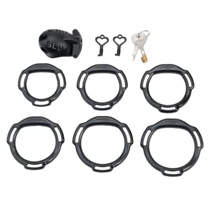 SLUT Compact Male Chastity Cage