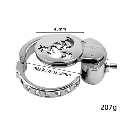 Adjustable Zodiac Chastity Lock – 12 Animal Series | Stainless Steel Cage