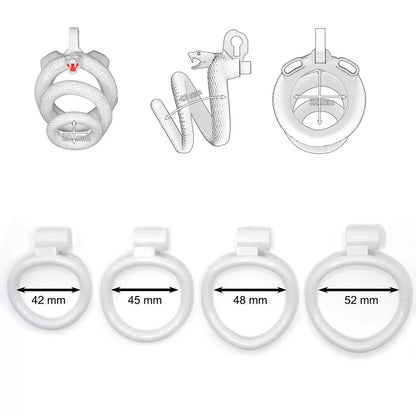 Snake-Shaped Resin Chastity Cage – Spiral Wrap Design | Lightweight, Breathable & Secure Fit