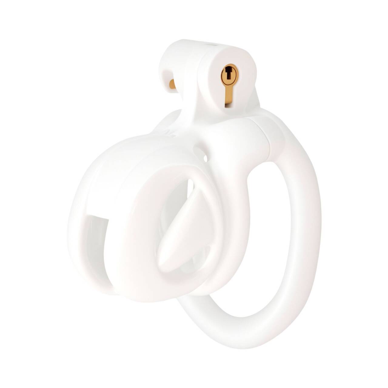 Mini Cobra N Male Chastity Cage with Lock & 4 Rings – Resin Virginity Device for Men