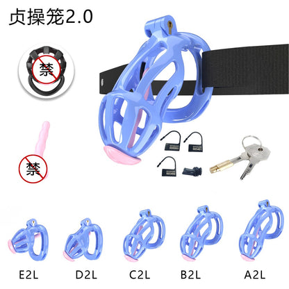 3D Printed Male Chastity Cage – Resin Lock with Strap & Perforated Ring Design for Men