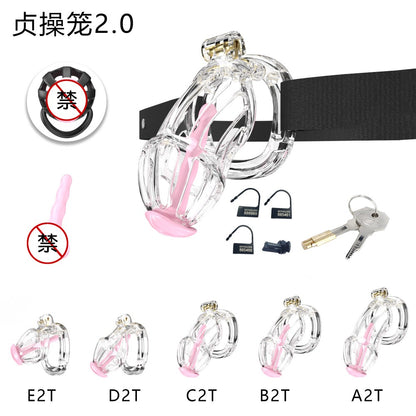 3D Printed Male Chastity Cage – Resin Lock with Strap & Perforated Ring Design for Men