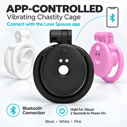 App-Controlled Vibrating Chastity Cage – Inverted Flat