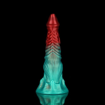 Consolador de fantasía fantasmal rojo carmesí verde