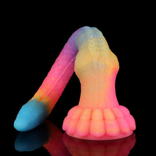 Eel Blue Yellow Purple Luminous Tentacle Dildo
