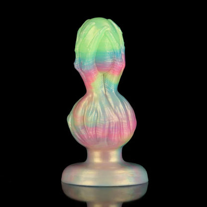 Skeleton Hand Gradient Butt Plug – Pink & Green Bone Grip Edition
