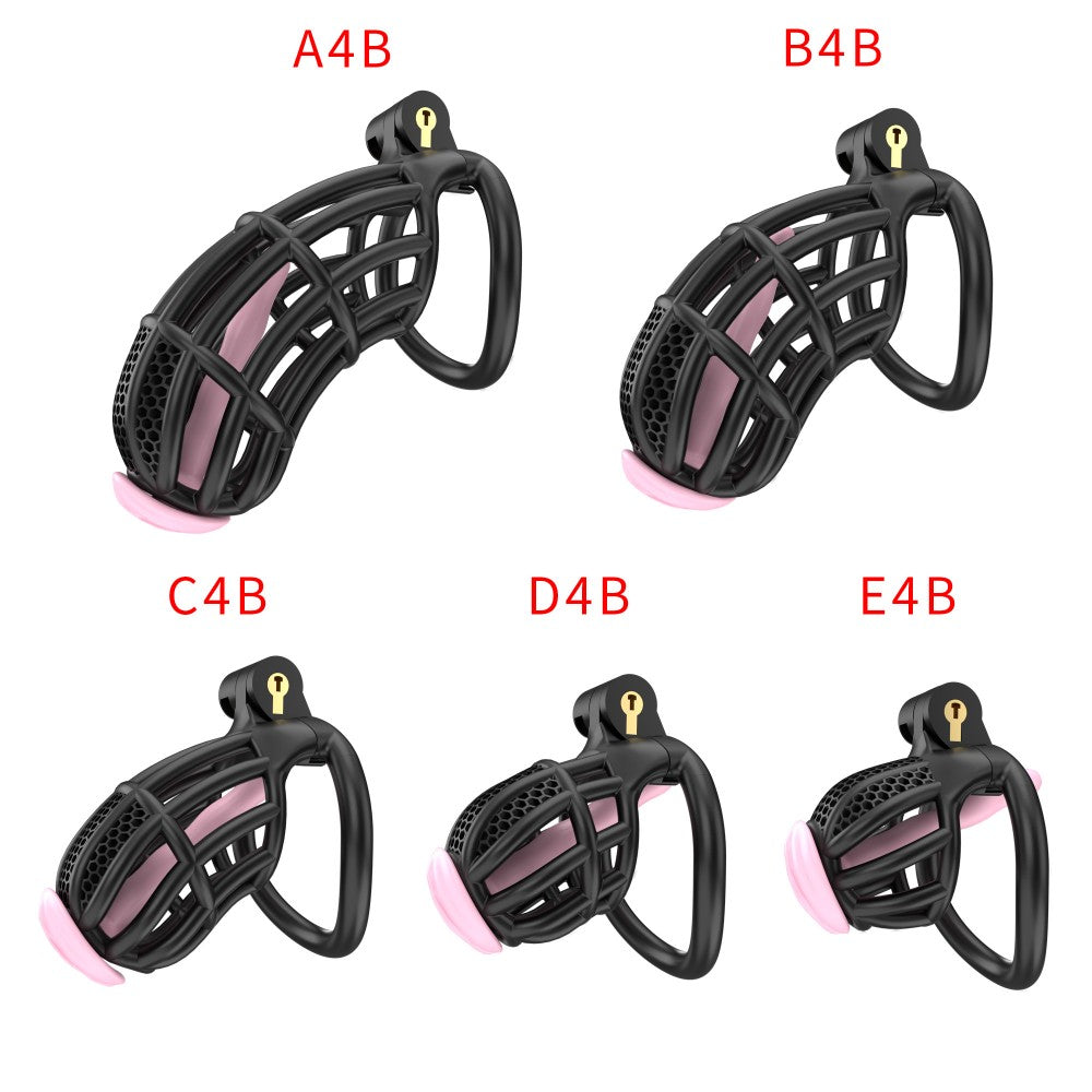 Honeycomb Obedient Chastity Cage – Lightweight Resin, 5 Ring Sizes & Built-in Lock