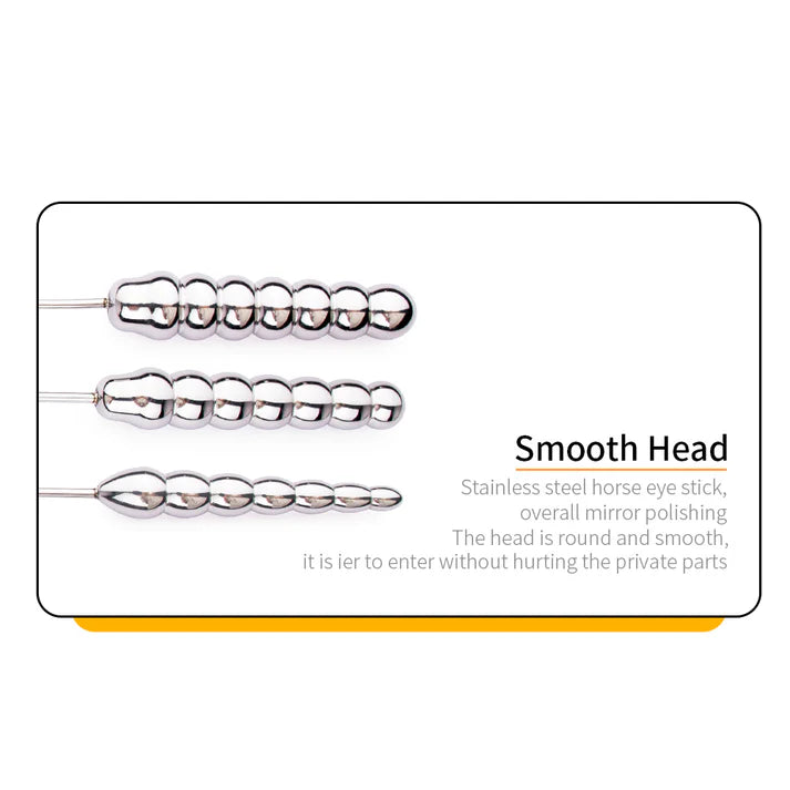 Multiple Layers Ripple Spheres Urethral Sounding Rod
