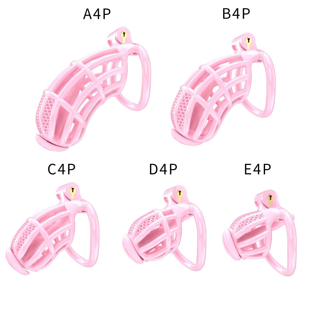 Honeycomb Obedient Chastity Cage – Lightweight Resin, 5 Ring Sizes & Built-in Lock