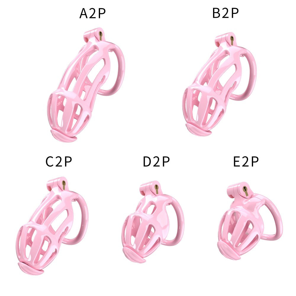3D Printed Male Chastity Cage – Lightweight Penis Lock with 5 Rings for Erection Control & Bondage Fun