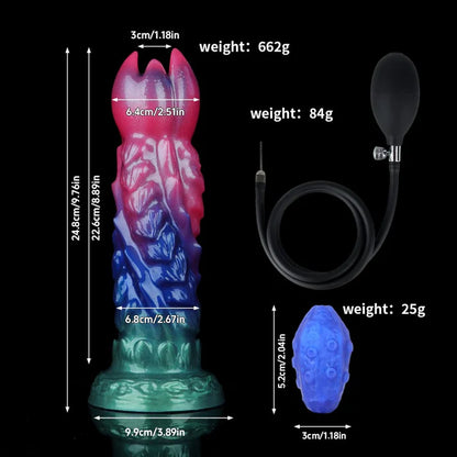Edwiin Inflatable Ovipositor Dildo with 4 Eggs – Fantasy Egg Laying Fetish Toy