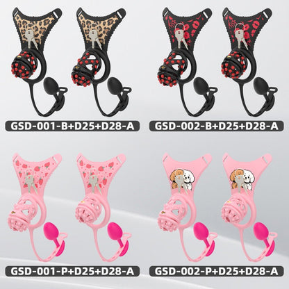 Silicone Soft Nail Modular Chastity Cage System GSD Wearable Chastity Device