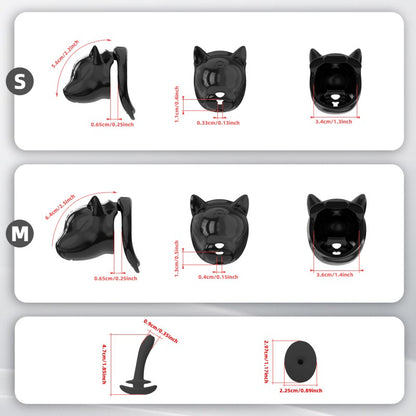 Puppy Head Chastity Cage Set with Underwear & Plug-GSD Series
