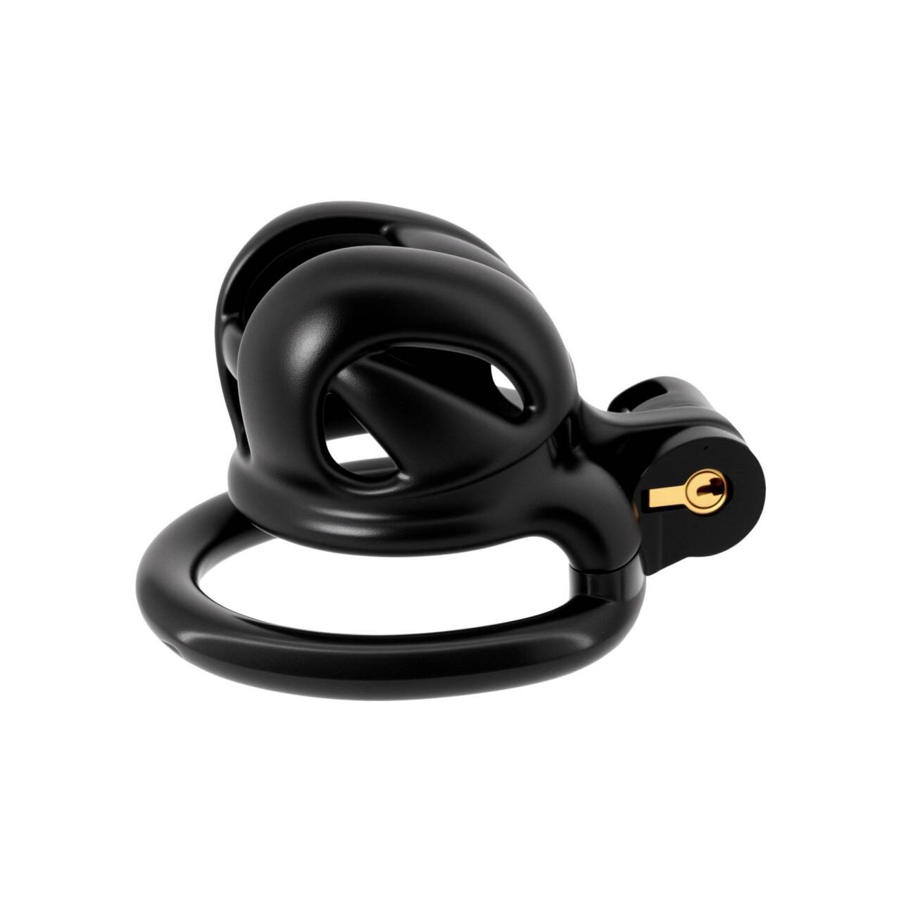 Mini Cobra N Male Chastity Cage with Lock & 4 Rings – Resin Virginity Device for Men