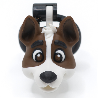 Dog Head Chastity Cage – 3D Printed Lock with Multiple Ring Sizes