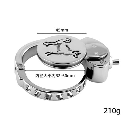 Adjustable Zodiac Chastity Lock – 12 Animal Series | Stainless Steel Cage