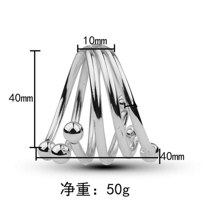 Metal Penis Restraint Device for Men – Cock Cage, Chastity Ring & Ejaculation Control Toy