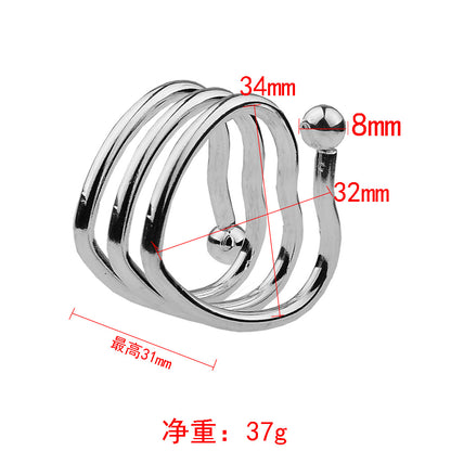 Metal Penis Restraint Device for Men – Cock Cage, Chastity Ring & Ejaculation Control Toy