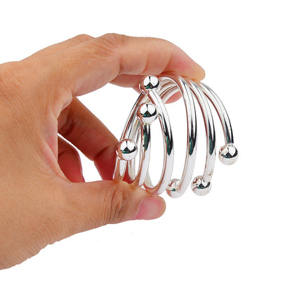 Metal Penis Restraint Device for Men – Cock Cage, Chastity Ring & Ejaculation Control Toy