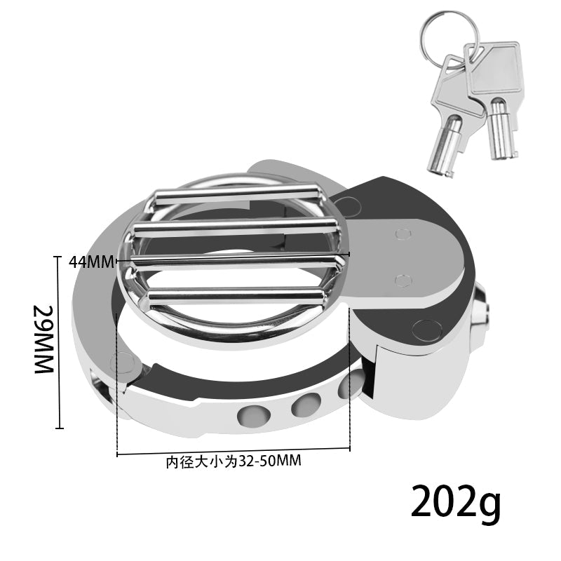 Adjustable Male Chastity Cage with Flat Lock and Grid Design – Secure & Breathable