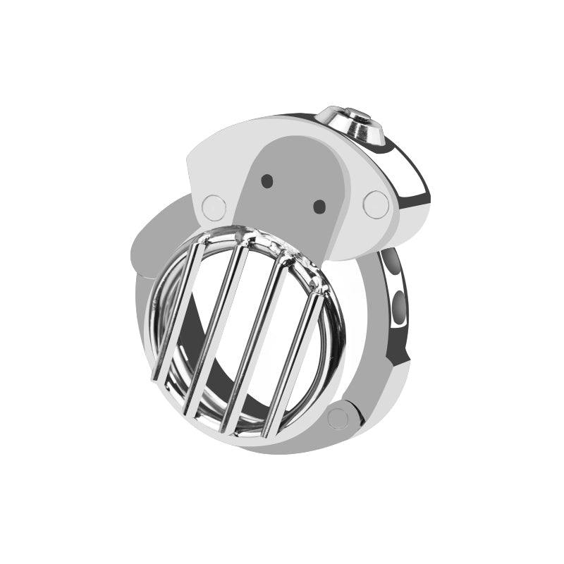 Adjustable Male Chastity Cage with Flat Lock and Grid Design – Secure & Breathable