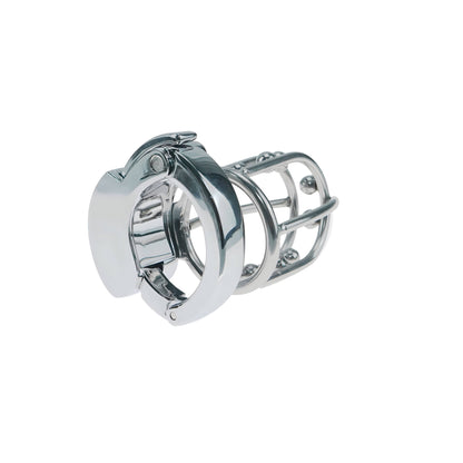 Adjustable Metal Male Chastity Cage with Built-In Steel Ball Lock – Breathable, Durable, Secure