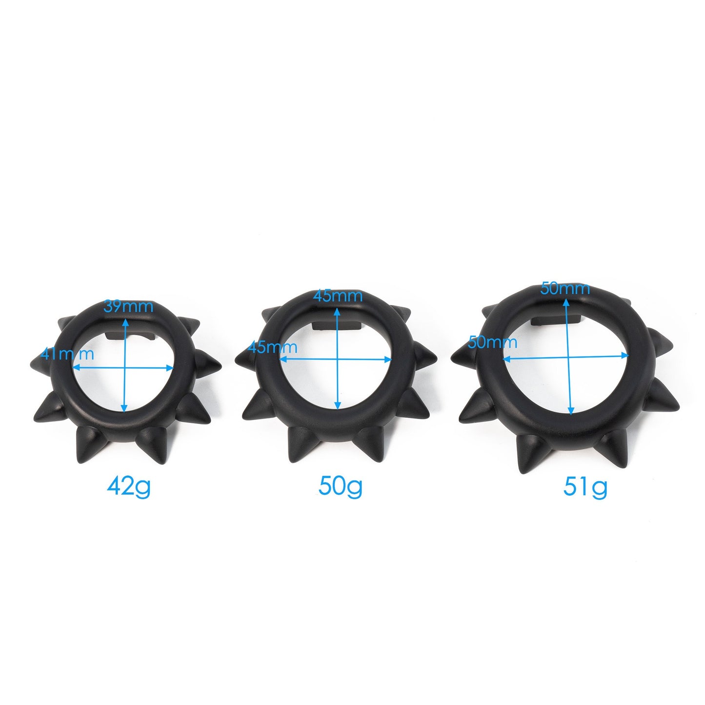 Spiked Monster Cock Ring – Black Silicone Penis Ring with Intense Spikes (3 Sizes)