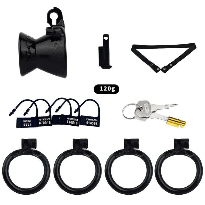 3D Printed Resin Hourglass Male Chastity Cage