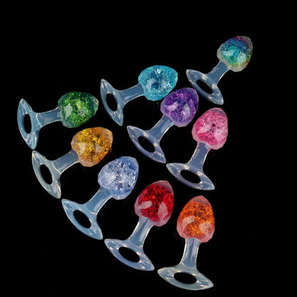 Tapones de mantequilla de cristal de diamante - 9 colores