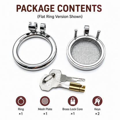 Stainless Steel Mesh Chastity Cage – Breathable Medical Grade Metal Design