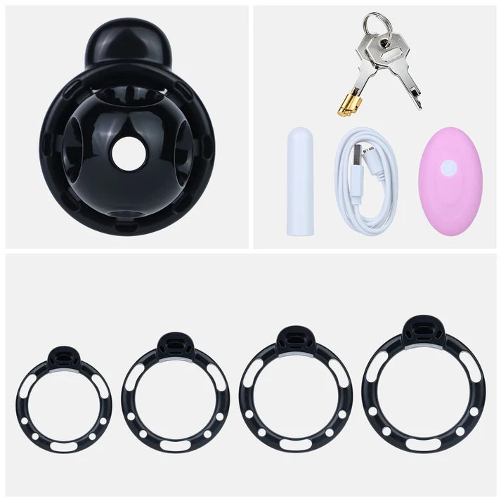 Vibrating Chastity Cage with Optional Remote Vibrator