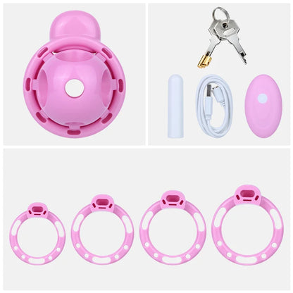 Vibrating Chastity Cage with Optional Remote Vibrator