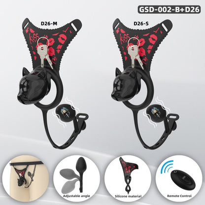 Puppy Head Chastity Cage Set with Underwear & Plug-GSD Series