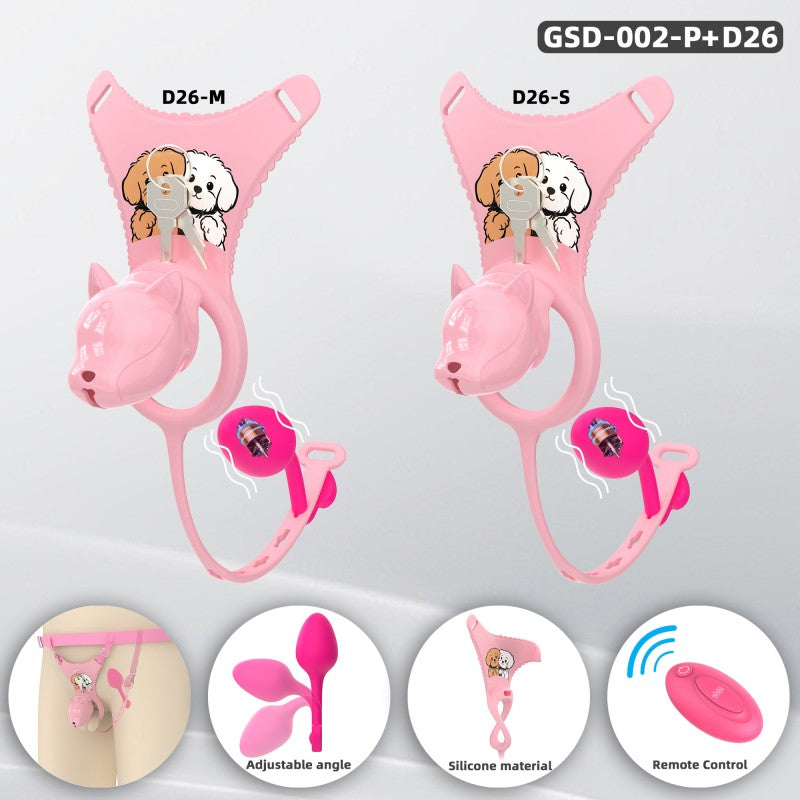 Puppy Head Chastity Cage Set with Underwear & Plug-GSD Series