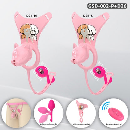 Puppy Head Chastity Cage Set with Underwear & Plug-GSD Series
