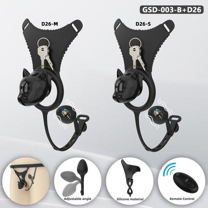 Puppy Head Chastity Cage Set with Underwear & Plug-GSD Series